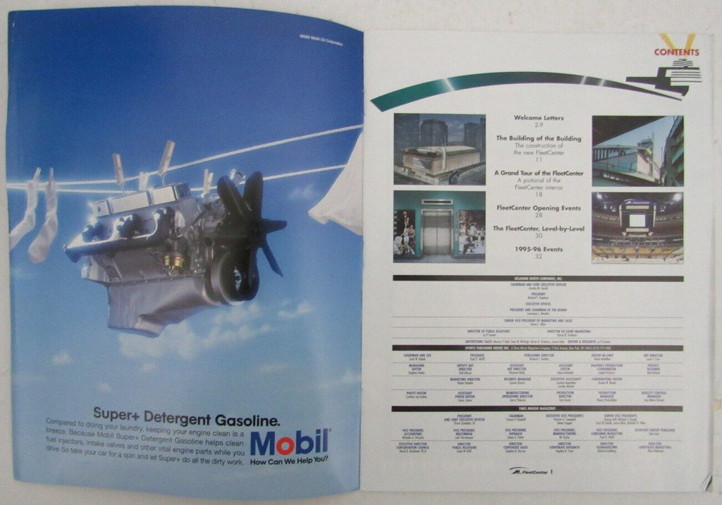1995 Fleet Center Grand Opening Full Ticket and Program Boston Bruins 177107