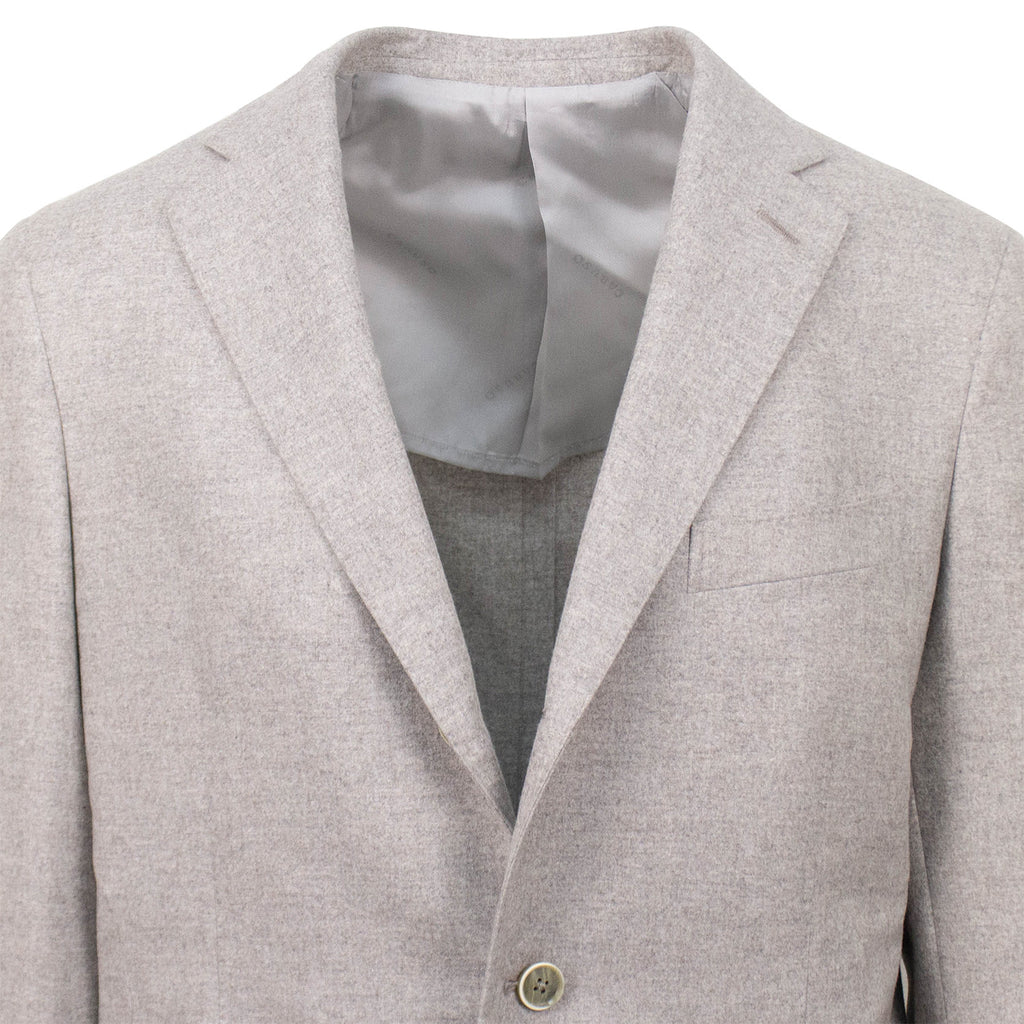 Wool Blend 3 Roll 2 Button Slim Fit Suit // Beige