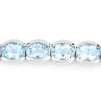 44.00 Carat Genuine Blue Topaz .925 Sterling Silver Bracelet