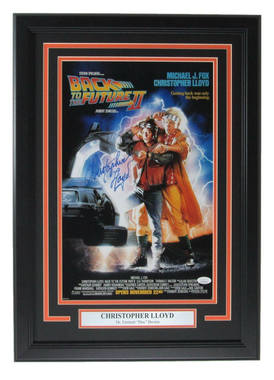 Christopher Lloyd Signed 11x17 Back to the Future Photo Framed JSA 161729