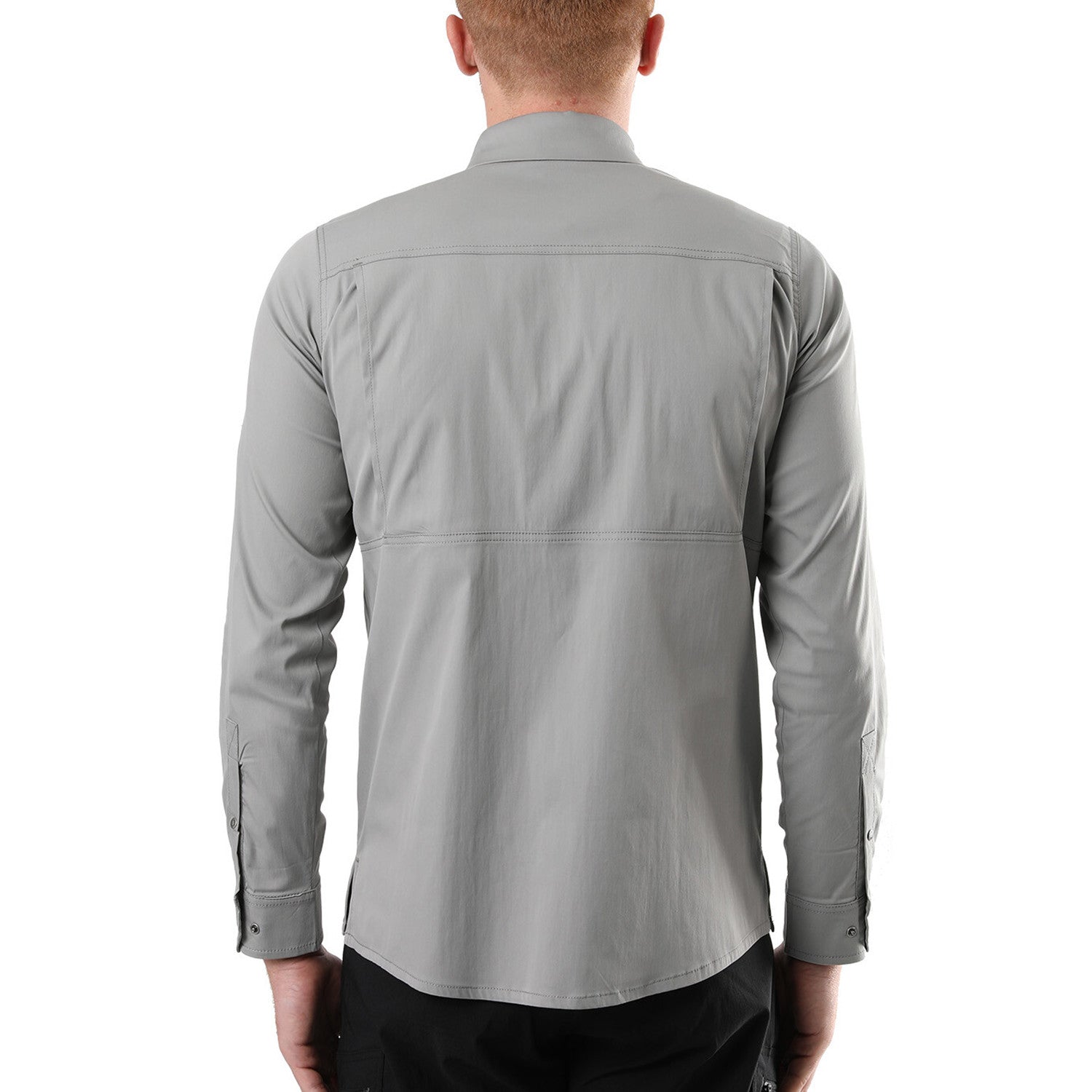 Hudson Button Down Shirt // Light Gray