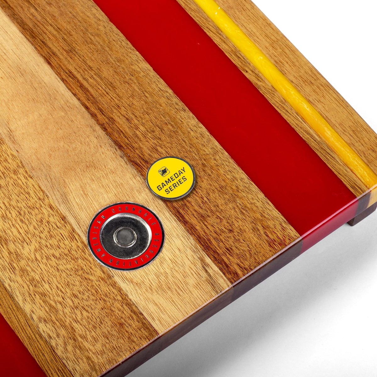 1ft x 2ft Gameday Teams Epoxy Resin Wood Compact Travel Cornhole Board Set