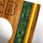 1ft x 2ft Gameday Teams Epoxy Resin Wood Compact Travel Cornhole Board Set