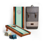 1ft x 2ft Graphic Wood Travel Cornhole Set | Classic Beach Stripes Collection