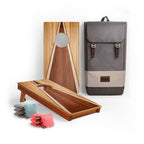 1ft x 2ft Graphic Wood Travel Cornhole Set | Classic Triangle Collection