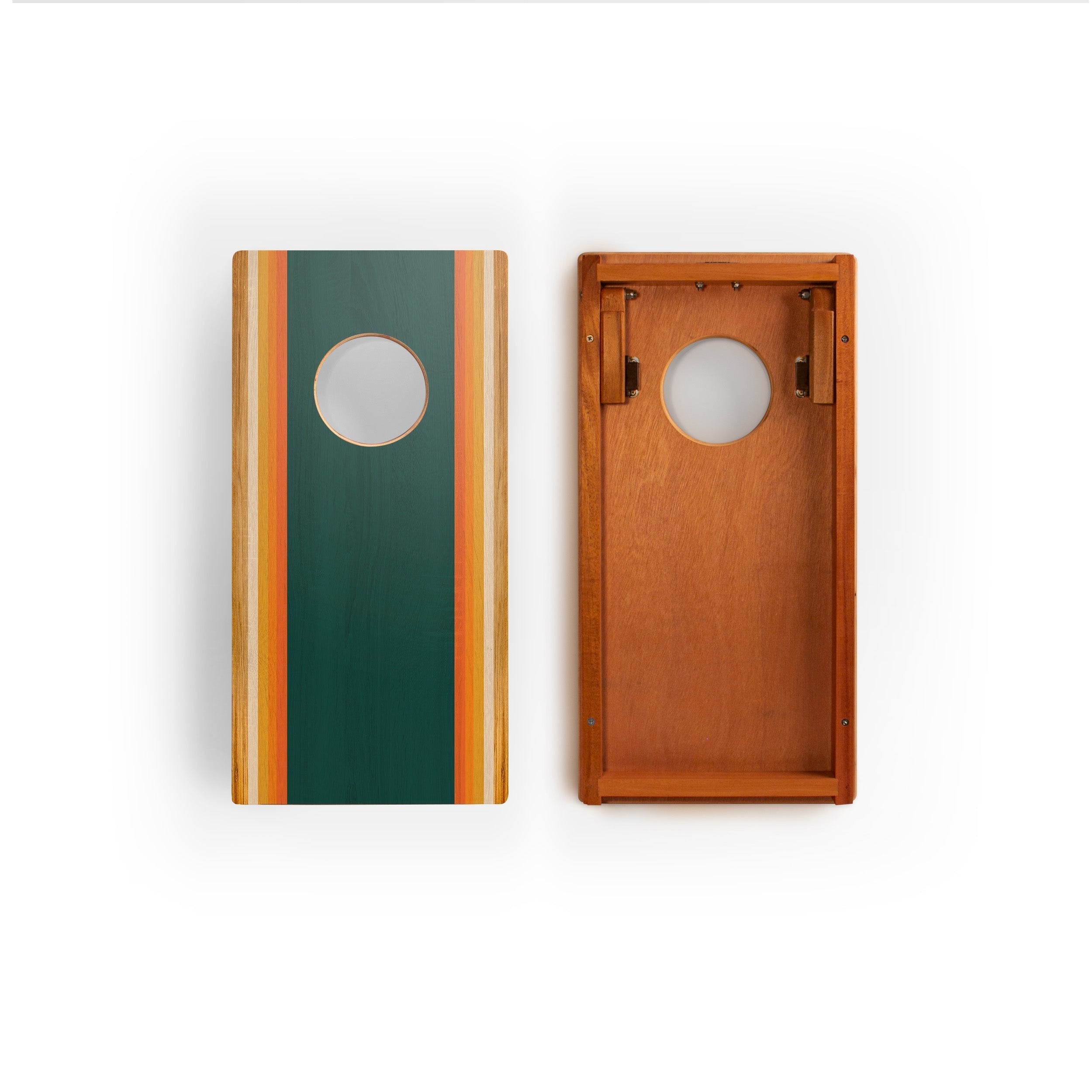 1ft x 2ft Graphic Wood Travel Cornhole Set | Coastal Surf Beach Collection