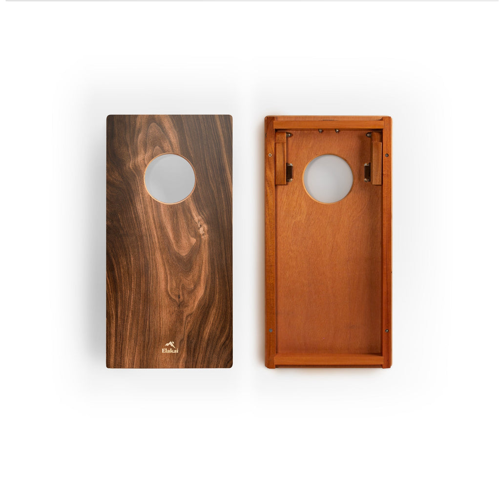 1ft x 2ft Graphic Wood Travel Cornhole Set | Organic Wood Pattern Collection