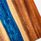 1ft x 2ft Resin & Wood Travel Cornhole Set | Live Edge River Collection