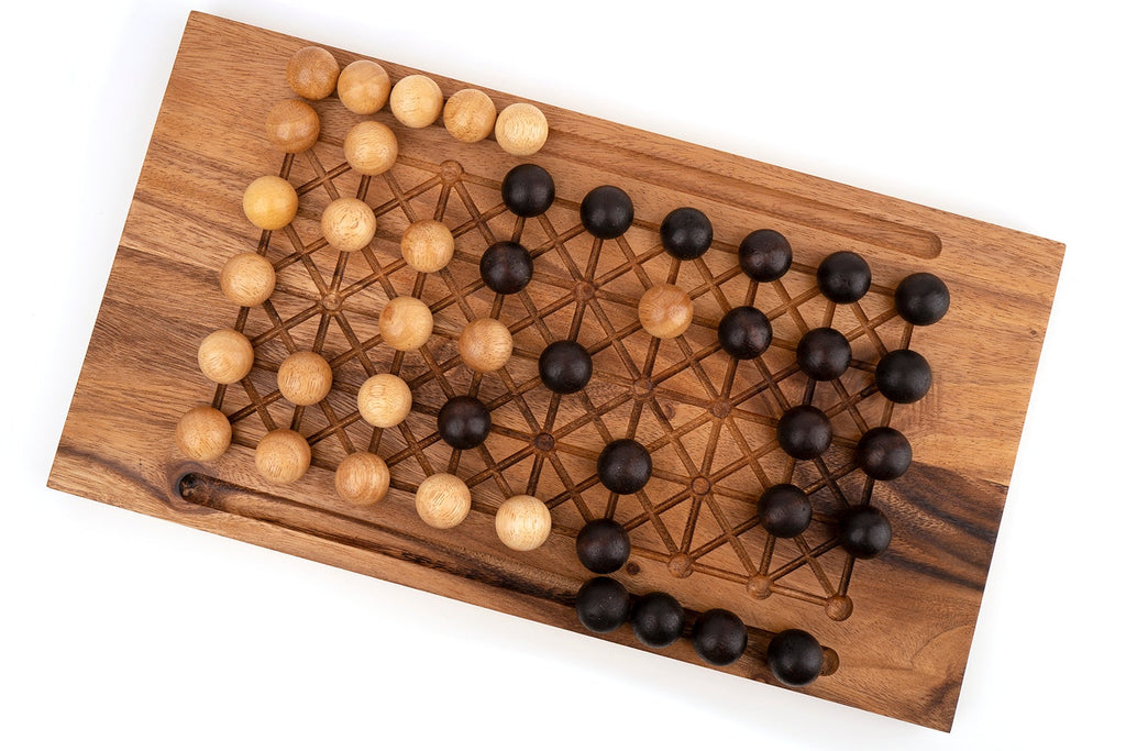 Fanorona - Wood Board Game For Two Players