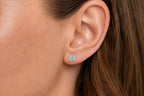 IGI Certified 14K Gold Lab Grown Diamond Solitaire Stud Earrings