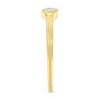 14K Yellow Gold Plated .925 Sterling Silver Miracle Set Diamond Ring (1/20 Cttw, J-K Color, I1-I2 Clarity) - Size 6