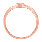 14K Rose Gold Plated .925 Sterling Silver Miracle Set Diamond Ring (1/20 Cttw, J-K Color, I1-I2 Clarity) - Size 6
