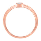 14K Rose Gold Plated .925 Sterling Silver Miracle Set Diamond Ring (1/20 Cttw, J-K Color, I1-I2 Clarity)