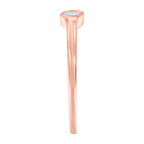 14K Rose Gold Plated .925 Sterling Silver Miracle Set Diamond Ring (1/20 Cttw, J-K Color, I1-I2 Clarity) - Size 6
