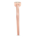 14K Rose Gold Plated .925 Sterling Silver 1/20 Carat Diamond Square Cushion-Shaped Miracle Set Petite Fashion Promise Ring (J-K Color, I1-I2 Clarity)