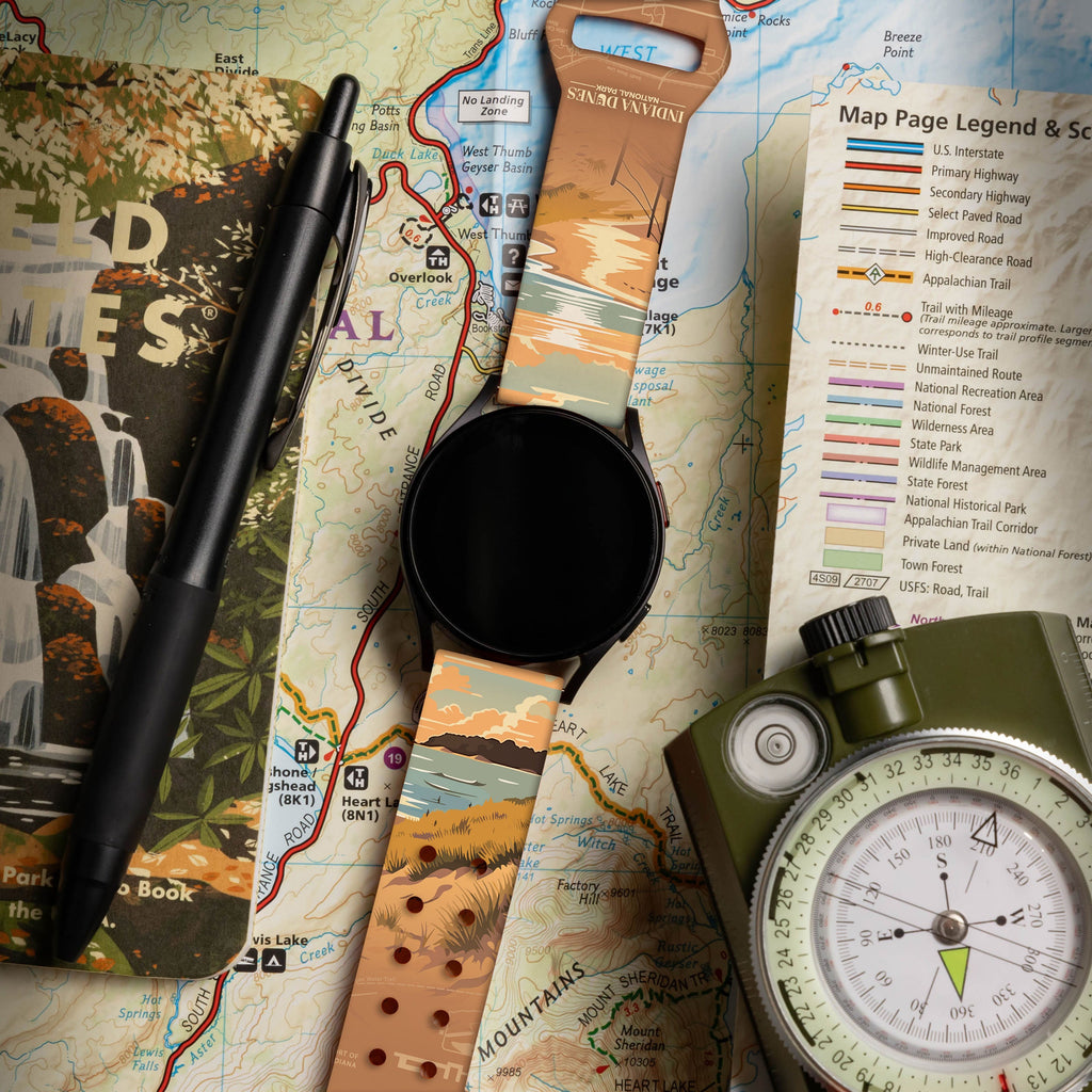 National Parks Indiana Dunes HD  Watchband for Samsung, Garmin, Fossil, and More
