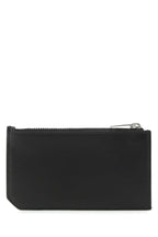 Saint Laurent Men Black Leather Card Holder