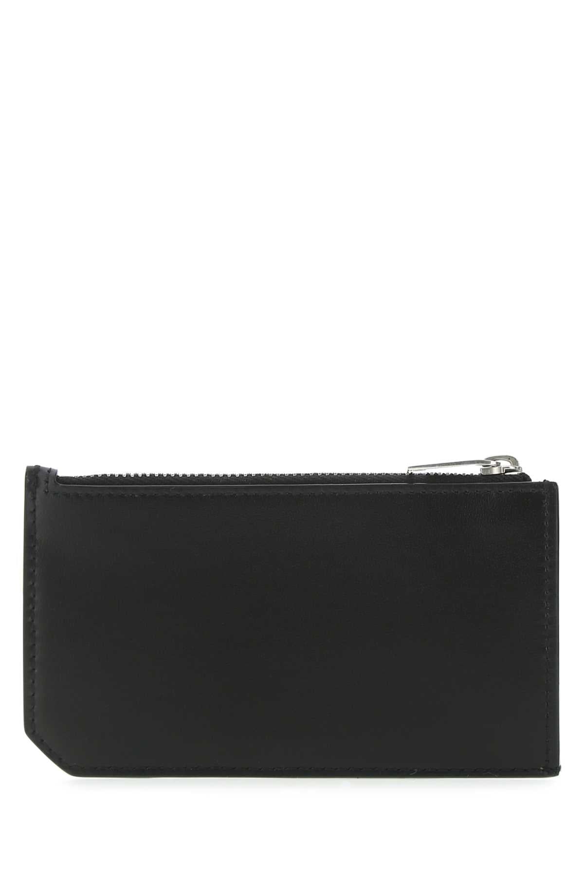 Saint Laurent Men Black Leather Card Holder