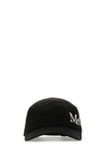 Alexander Mcqueen Men Black Gabardine Baseball Cap