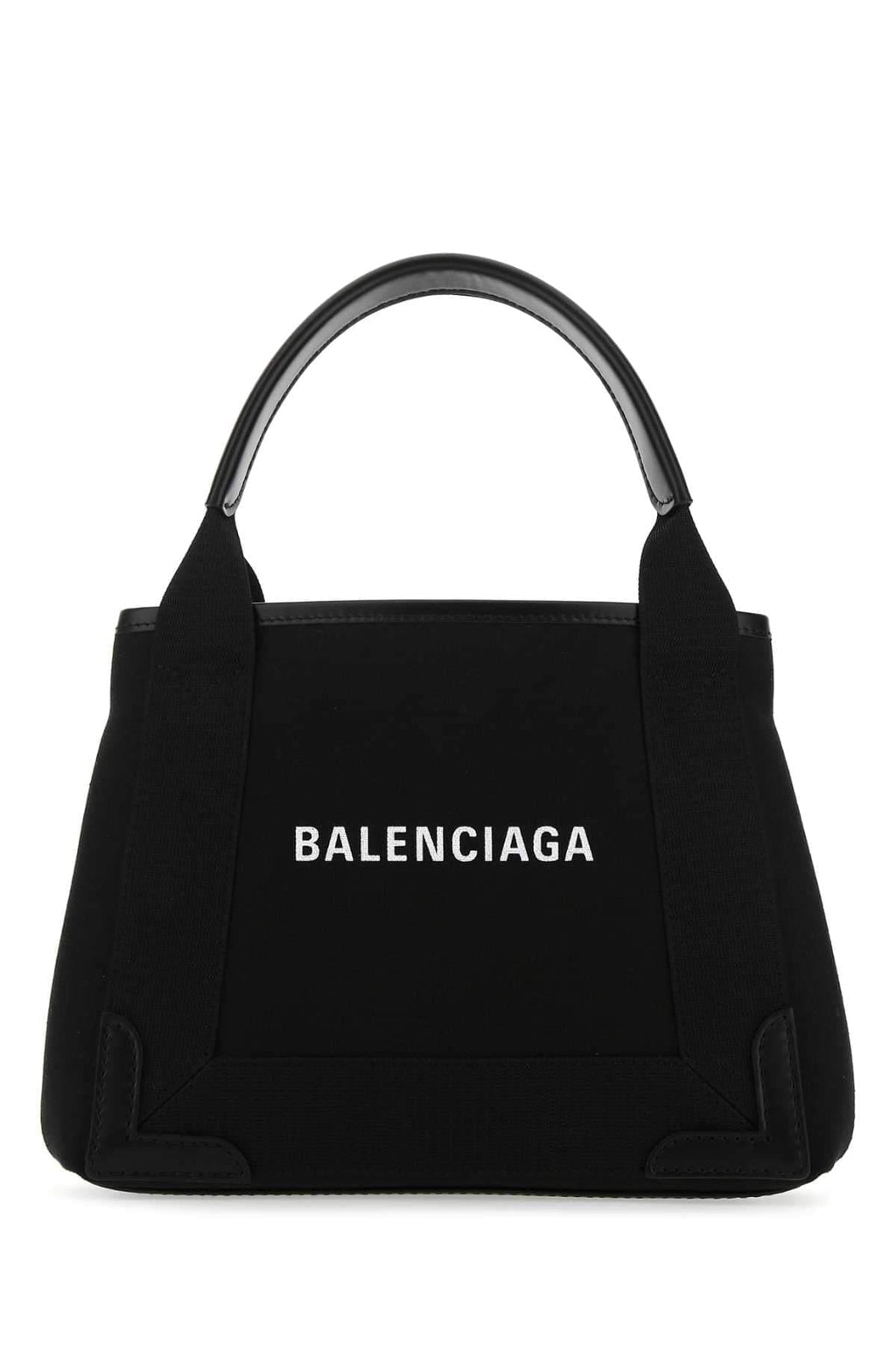 Balenciaga Women Black Canvas Cabas Navy Xs Handbag