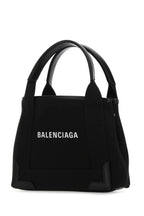 Balenciaga Women Black Canvas Cabas Navy Xs Handbag