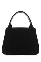 Balenciaga Women Black Canvas Cabas Navy Xs Handbag