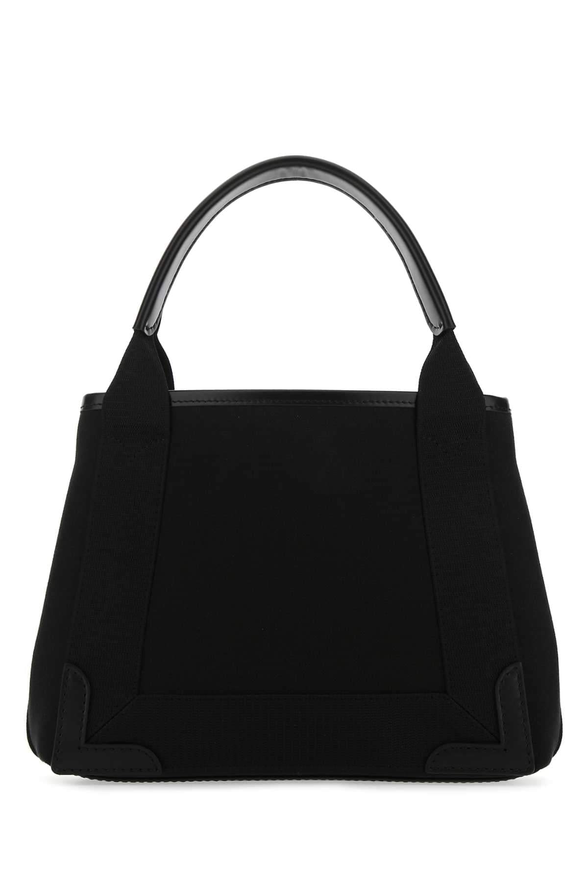 Balenciaga Women Black Canvas Cabas Navy Xs Handbag