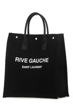 Saint Laurent Men Black Canvas Rive Gauche Shopping Bag
