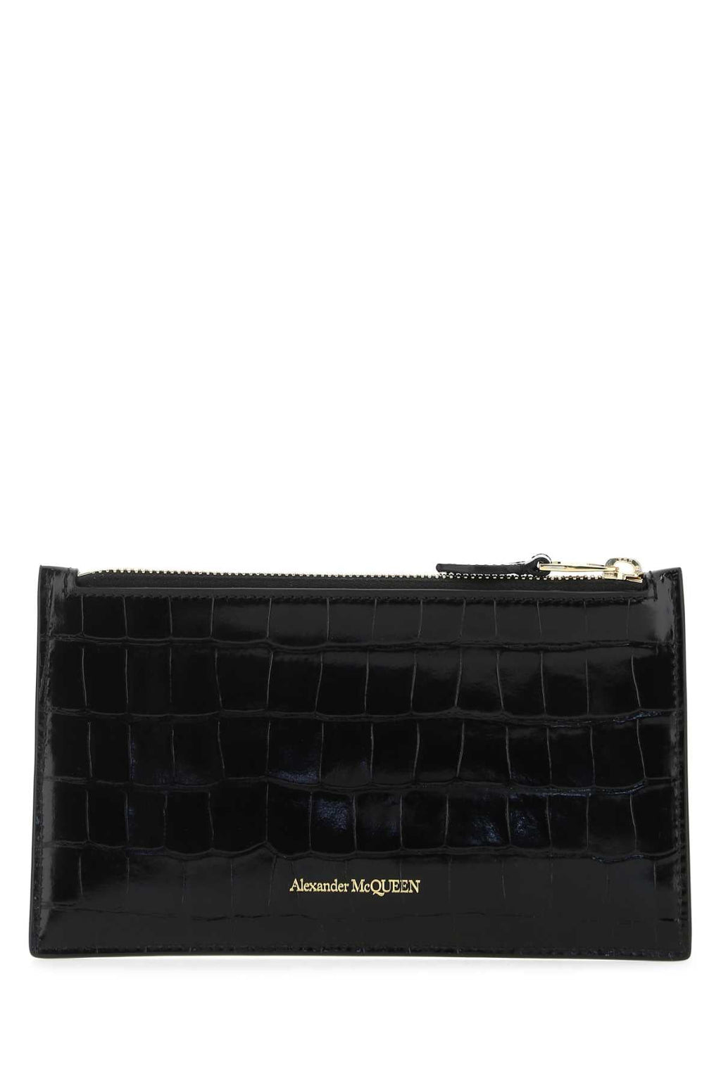 Alexander Mcqueen Women Black Leather Pouch
