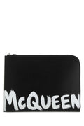 Alexander Mcqueen Men Black Leather Document Holder