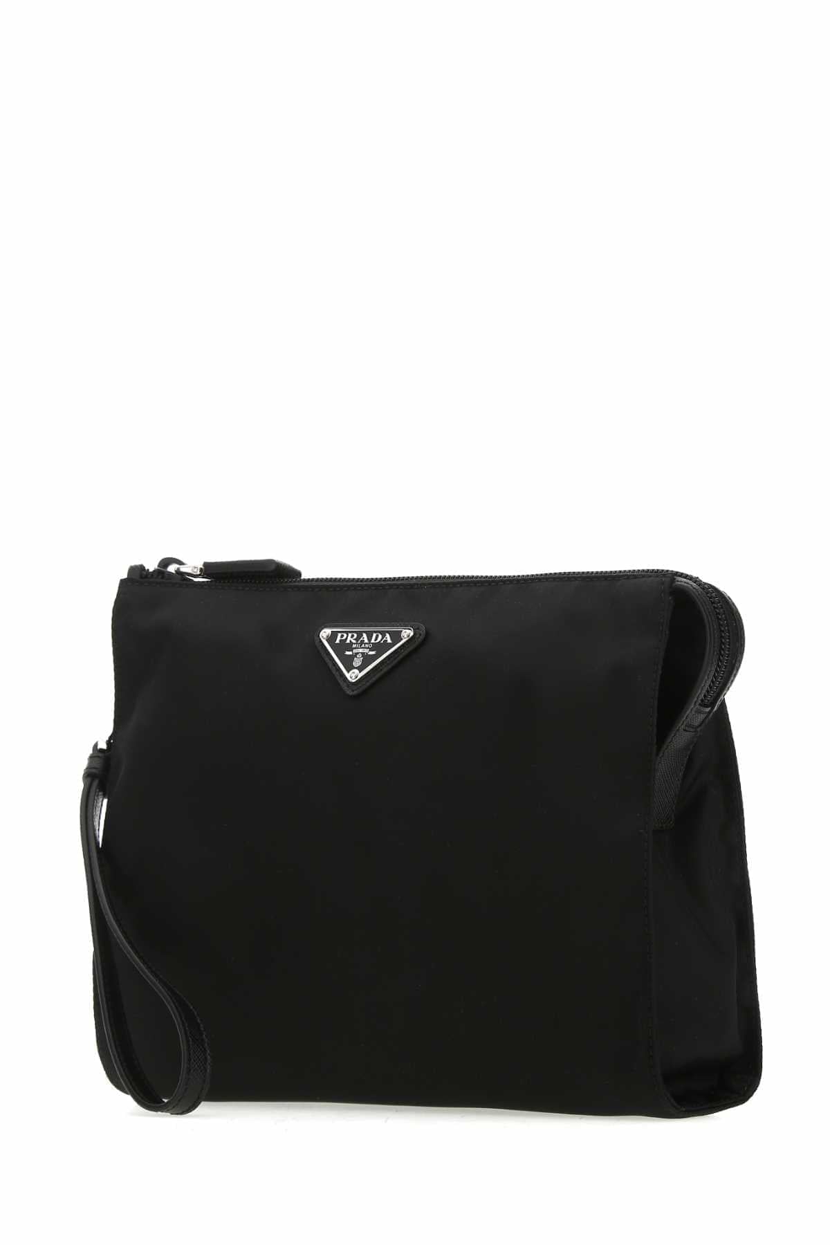 Prada Men Black Re-Nylon Clutch
