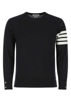 Thom Browne Men Midnight Blue Wool Sweater