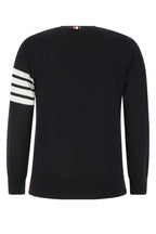 Thom Browne Men Midnight Blue Wool Sweater