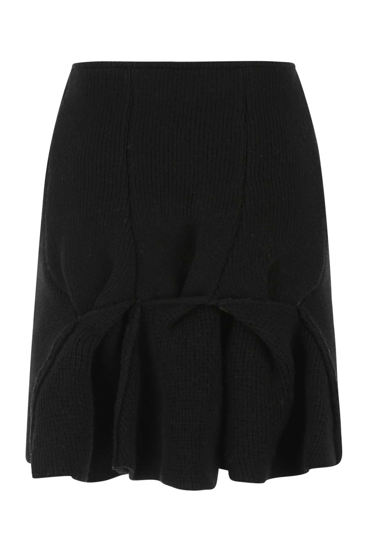 Bottega Veneta Women Black Wool Blend Skirt