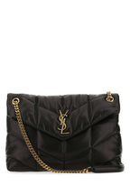 Saint Laurent Women Black Nappa Leather Medium Loulou Shoulder Bag