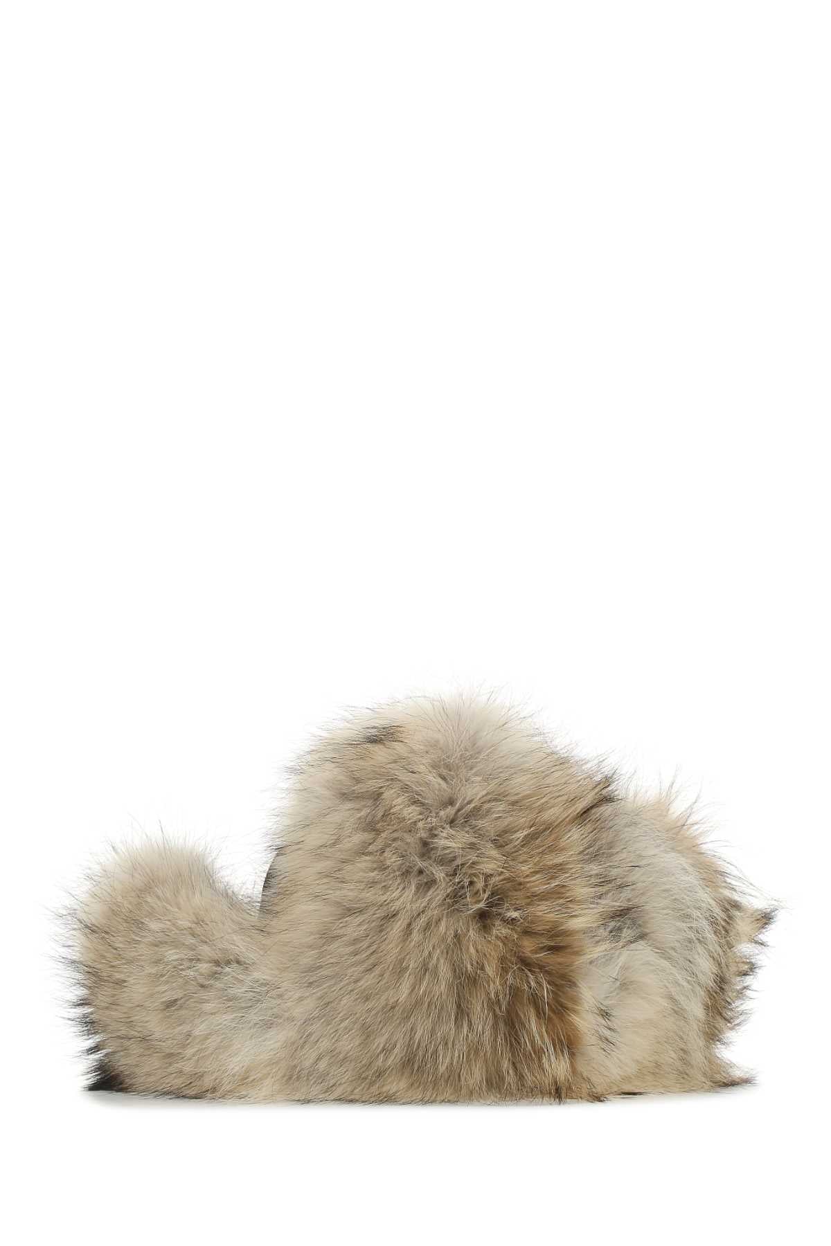 Prada Women Nylon And Fur Hat