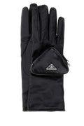 Prada Women Black Leather Gloves