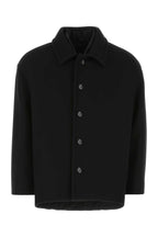 Valentino Garavani Men Black Wool Blend Coat