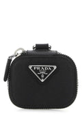 Prada Men Black Leather Air Pods Case