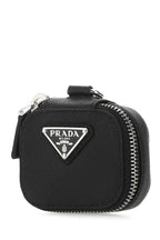 Prada Men Black Leather Air Pods Case