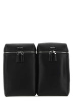 Prada Men Black Leather Backpack
