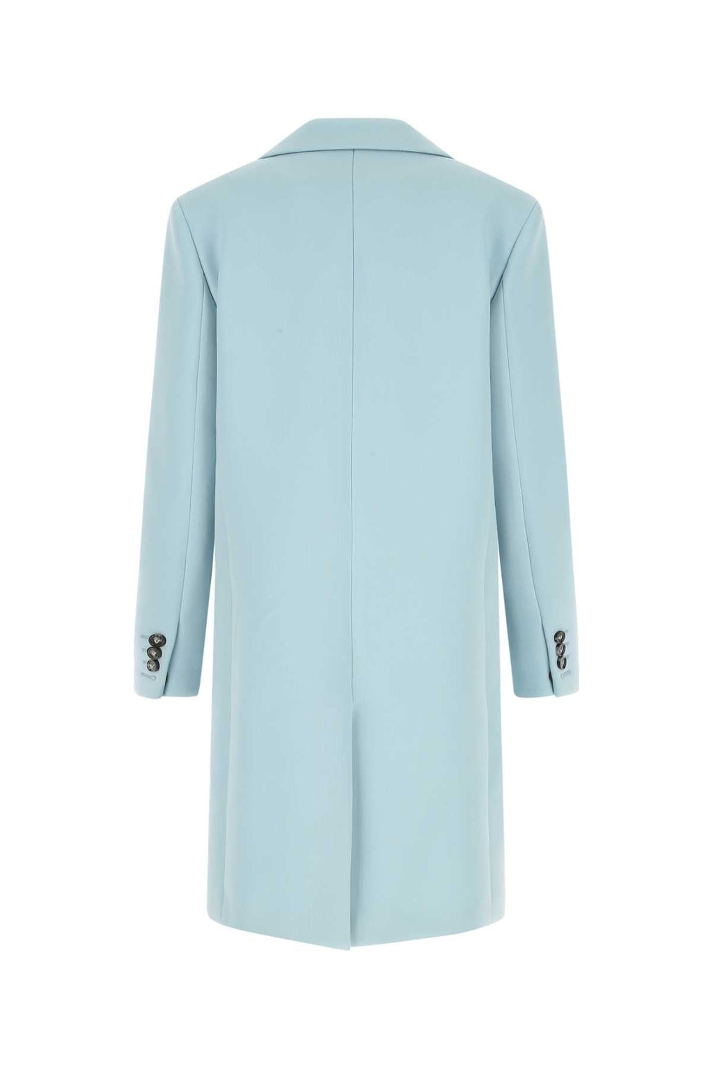 Bottega Veneta Women Pastel Light-Blue Tricotine Coat