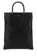 Jil Sander Women Black Leather Medium Shopping Bag