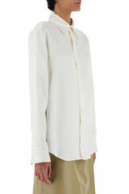 Bottega Veneta Women Ivory Satin Shirt