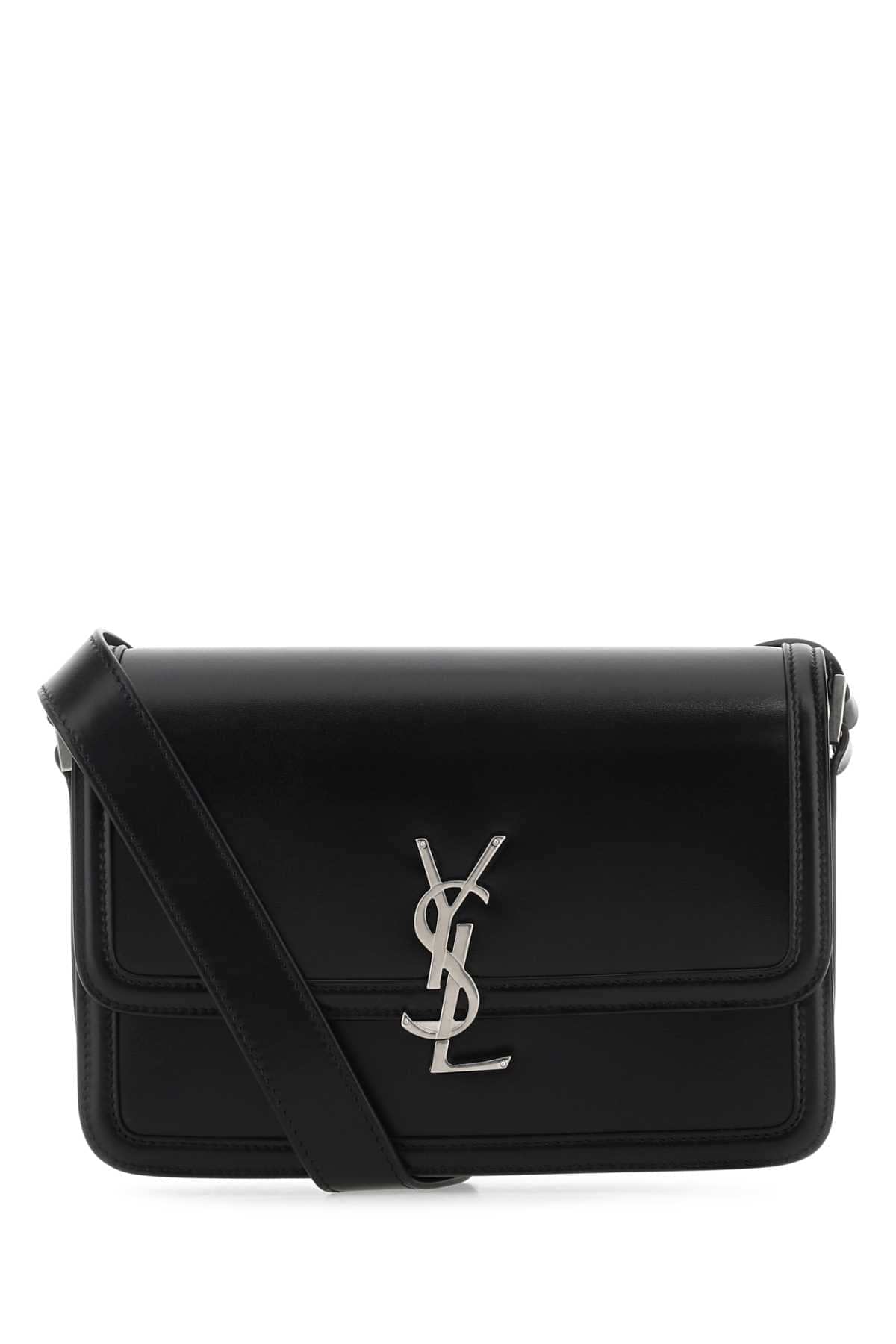 Saint Laurent Men Black Leather Solferino Shoulder Bag