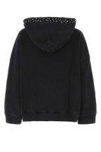 Versace Women Black Cotton Oversize Sweatshirt