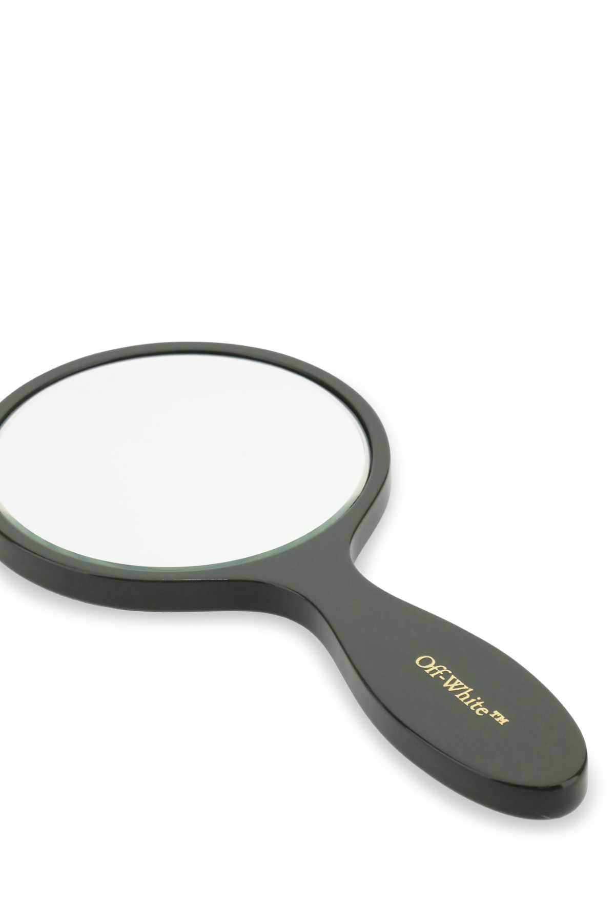 Off White Unisex Army Green Acetate Bookish Hand Mirror