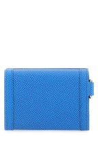 Burberry Men Turquoise Leather Card Holder