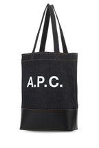 A.P.C. Men Blue Denim And Leather Shopping Bag