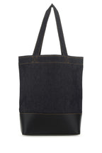A.P.C. Men Blue Denim And Leather Shopping Bag